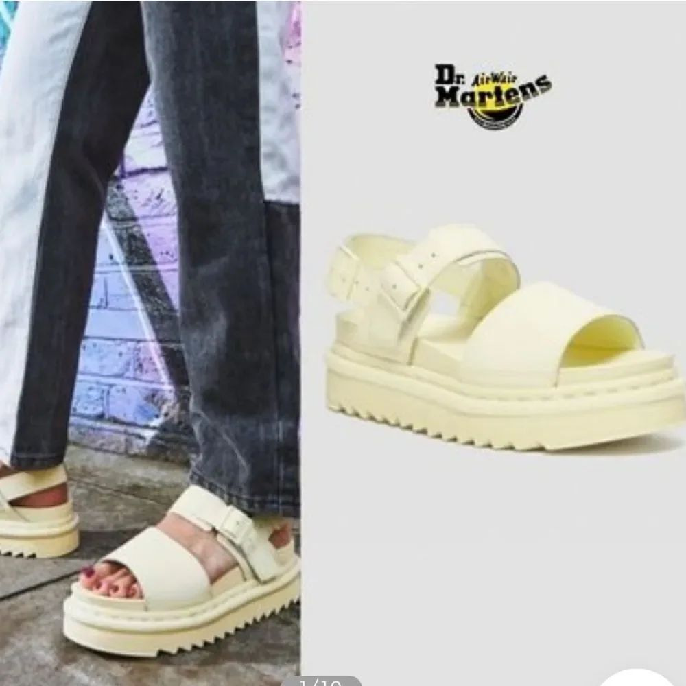 BRAND NEW DR. MARTENS VOSS MONO DOUBLE STRAP OPEN TOE SANDAL